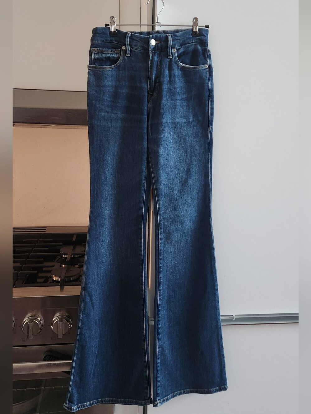 Good American Blue High-Rise Flared Jeans Sz 2 / 26